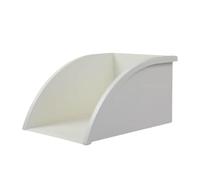 Rainwater Downspout Extension Pipe Connector with Guttering End Cap and Splash Guard for Hopper and Outdoor Drainage System, White Grey