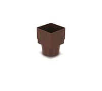 Rainwater Pipe Accessories - Brown Downpipe - Square to Round Pipe Socket