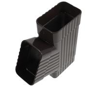 Rainwater Pipe Three-Way Connector Aluminium Alloy Angled Tee 2x3.15 Inch | Y-joint Structure, Weatherproof Seals, Push-fit Connection, Corrosion Resistant Diversion Fitting for Rectangular Downspouts