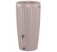 Rainwater Tank Water Butt Plastic Rain Collector Container 240L + connection Kit Cistern Barrel for Garden Irrigation Plant Flower insert With Tap & Connectors (Grey-Beige)