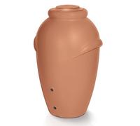 Rainwater Tank Water Butt Plastic Water Collection Container with complete connection Kit Garden Water Storage (Red brick, 360L)