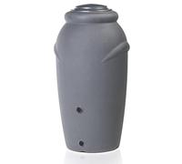 Rainwater Tank Water Butt Plastic Water Collection Container with complete connection Kit Garden Water Storage (Grey, 210L)