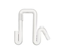 Rainwater Transfer Overflow Pipe Connector Self Priming Siphon Hose Set,No Power Auto Drain Fill for Home Garage Bucket Edge(White)
