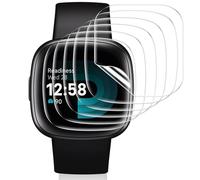 Rainway 6-Pack Screen Protector for Fitbit Versa 4/Sense 2, Clear Flexible TPU Film for Fitbit Versa 4/Sense 2, Ultra-HD, No-Bubble, Easy Installation