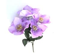 RAINWOOD Lotus Flower Pick Pink Purple White Bush Shrub Artificial Flowers Flowers Bush Wedding and Home Decor Spray Grass (Purple)