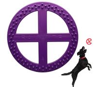 RAINWTR MUT Flex Durable Dog Chew Toy, FDA-Compliant Materials, Made in USA, Tug, Toss, Float, Fetch, Treat Fill, Teeth Cleaning, Flexible, Purple