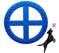 RAINWTR MUT Flex Durable Dog Chew Toy, FDA-Compliant Materials, Made in USA, Tug, Toss, Float, Fetch, Treat Fill, Teeth Cleaning, Flexible, Blue
