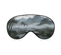 Rainy and Misty Return of The Boat Sleep Mask Block Light Eye Sleep Shade Cover Comfortable Lightweight Sleeping Blindfold Soft Breathable Night Eye Cover Adjustable Band Eye Mask for Men Women