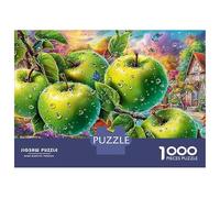 Rainy Apple Tree 1000 Piece Jigsaw Puzzle Apples in Magical Orchard Decorative Paper Puzzle for Wall Art Display, Relaxing Family Activity 52x38cm/1000pcs