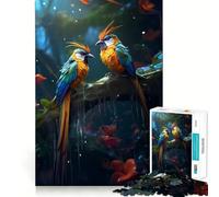 Rainy Birds of Paradise 1000 Piece Jigsaws for Teenagers Puzzle Boost Memory Quiet Calm Premium Cut Heartfelt Gift (38x52cm)