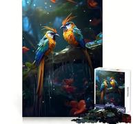 Rainy Birds of Paradise 1000 Piece Jigsaws for Teenagers Puzzle Boost Memory Quiet Calm Premium Cut Heartfelt Gift (38x52cm)