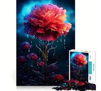 Rainy Carnation Flower Jigsaw Puzzles 1000 Pieces for Teenagers Logic Game Warm Time Precise Cut Art Collection Piece (50x75cm)