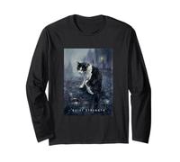 Rainy Cat Men's Women's Cat Rain Dark Design Long Sleeve T-Shirt