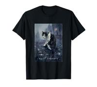 Rainy Cat Men's Women's Cat Rain Dark Design T-Shirt