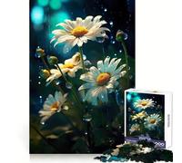 Rainy Chamomile Flower 1000 Piece Jigsaw Puzzles for Teenagers Jigsaw Smart Toy Indoor Play Accurate Cut (50x75cm)
