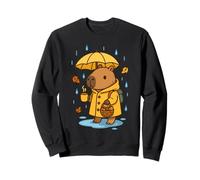 Rainy Day Capybara - Cozy Autumn Vibes Design Sweatshirt