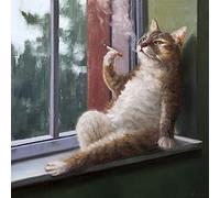 Rainy Day Cat Bad Cat Cat Poster Lucia Heffernan Decor Vintage Tin Sign Metal Signs 8X12 Inches