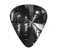 Rainy day in the street Patterned guitar picks - (thin/medium/thick) free to choose, suitable for all kinds of string instruments,