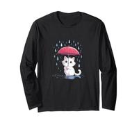 Rainy Day Kitten Long Sleeve T-Shirt