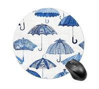 Rainy Day Pattern Round Mouse Pad Funny Mousepad with Non-Slip Rubber Base Waterproof Office Mouse Pad Premium Textured for Laptop Computer
