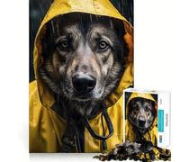 Rainy Day Shepherd Jigsaw Puzzle for Teenagers 1000 Pieces Clear Logic Toy Slow Enjoy Perfect Cut Bday Surprise (38x26cm)