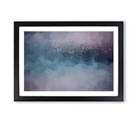 Rainy Days in Abstract Framed Print | A2 Black Framed Wall Art | Ready to Hang | Abstract Landscape Picture | Living Room Bedroom Lounge Office
