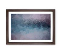 Rainy Days in Abstract Framed Print | A2 Walnut Framed Wall Art | Ready to Hang | Abstract Landscape Picture | Living Room Bedroom Lounge Office