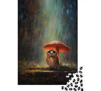 Rainy Forest Owl Jigsaw Puzzles Puzzle for Adults Kids. 1000 Pieces Great Gifts Challenge Toy Educational Game Home Decoration for Educational Games Gifts 52x38cm/1000pcs