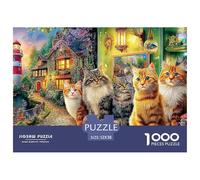 Rainy KittensSophisticated 1000-Piece Jigsaw Puzzles for Adults Comprised of 1000 Individually Challenging Puzzle Game Pieces - Conceived As An Exceptional Gift Jigsaw Puzzles for Adults And Kids Age