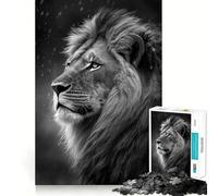 Rainy Lion Hard Jigsaw Puzzle for Adults 1000 Pieces Mind Puzzle Calm Relax Art Assembly (50x75cm)