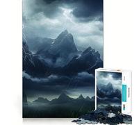 Rainy Mountain Thunder Jigsaw Puzzles for Adults1000 Pieces Memory Gain Stress Relief Design Assembly Memorable Gift (50x75cm)