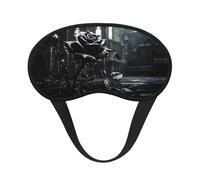 Rainy Night Black Rose Full-Coverage Sleep mask Full-Coverage Sleep mask Relaxing Stress-Free Nighttime Eye mask