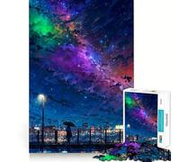 Rainy Night Cityscape 1000 Piece Jigsaw Puzzles for Teenagers Boost Memory Gentle Relax Premium Cut Bday Surprise (38x26cm)