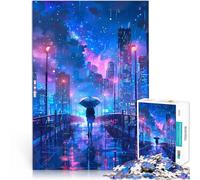 Rainy Night Cityscapejigsaw 1000 pieces for teenagers Decompressing Intellectual Educational Toy Gifts Ideas 38x26cm