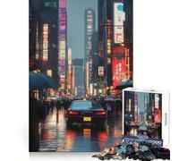 Rainy Night in Japan 1000 Piece Jigsaw Puzzles for Teenagers Jigsaw Enhance Memory Cozy Relax Firm Cut Festive Gift (50x75cm)