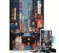 Rainy Night in Japan 1000 Piece Jigsaw Puzzles for Teenagers Jigsaw Enhance Memory Cozy Relax Firm Cut Festive Gift (50x75cm)