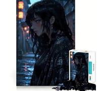 Rainy Night︰ Melancholy Beauty Hard Jigsaw Puzzle for Adults 1000 Pieces Mind Challenge Toy Gentle Leisure Precise Cut Memorable Gift (38x52cm)