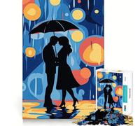 Rainy Night Romance 1000-piece Puzzle for Teenagers Mind Exercise Toy Mind Calm Design Assembly Cherished Gift (38x52cm)