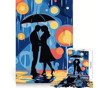 Rainy Night Romance 1000-piece Puzzle for Teenagers Mind Exercise Toy Mind Calm Design Assembly Cherished Gift (38x52cm)