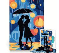 Rainy Night Romance Jigsaw Puzzle 1000 Piece for Adults Mind Game Toy Peaceful Fun Neat Cut Art Collection Piece (50x75cm)