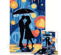 Rainy Night Romance Jigsaw Puzzle for Teenagers 1000 Pieces Mind Game Toy Relaxed Mind Neat Cut (38x26cm)