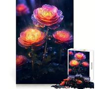 Rainy Ranunculus Flower Jigsaw Puzzles 1000 Piece for Teenagers Logic Ability Toy Relaxing Fun Accurate Cut Artistic Gift (50x75cm)