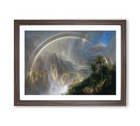 Rainy Season In The Tropics By Frederic Edwin Church Classic Painting Framed Print | A4 Walnut Framed Wall Art | Ready to Hang | Classic Religious Picture | Living Room Bedroom Lounge Office