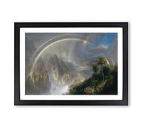 Rainy Season in The Tropics by Frederic Edwin Church Framed Print | A2 Black Framed Wall Art | Ready to Hang | Modern Religious Picture | Living Room Bedroom Lounge Office