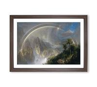 Rainy Season in The Tropics by Frederic Edwin Church Framed Print | A2 Walnut Framed Wall Art | Ready to Hang | Modern Religious Picture | Living Room Bedroom Lounge Office