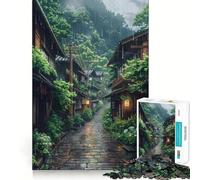 Rainy Street 1000 Piece Jigsaw Puzzles for Teenagers Boost Memory Gentle Relax Premium Cut Bday Surprise (50x75cm)