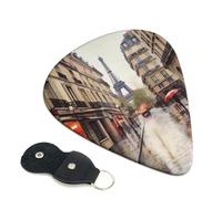 Rainy Street In Paris Guitar Picks 6-Pack - Pick Set (0.46mm / 0.71mm / 0.96mm) Suitable For Guitar And Ukulele Playing