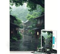 Rainy Street Jigsaw Puzzles for Teenagers 1000 Piece Thought Toy Calm Escape Precise Edge Amazing Present (38x52cm)