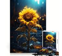 Rainy Sun Flower 1000 Piece Jigsaw Puzzle for Teenagers Fine Logic Toy Relaxing Fun Neat Edge Wall Art Decor (38x26cm)