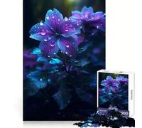 Rainy Violet Flower 1000 Piece Jigsaws for Adults Puzzle Mind Exercise Toy Family Bond Precision Cut Creative Gift (38x52cm)